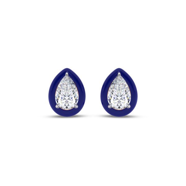 Cobalt 1 ct each Pear Earring