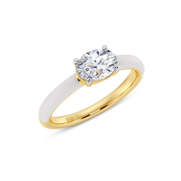 White 0.75 ct Oval Ring