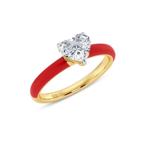 Red 0.75 ct Heart Ring