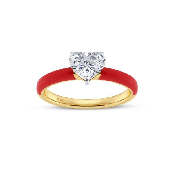 Red 0.75 ct Heart Ring