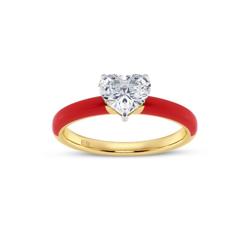 Red 0.75 ct Heart Ring