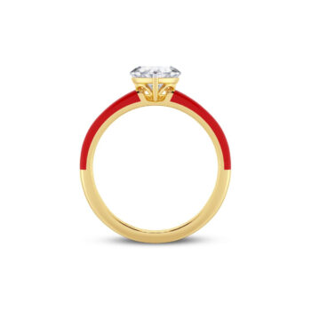 Red 0.75 ct Heart Ring