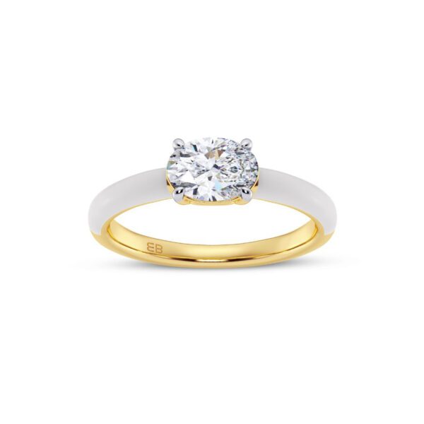 White 0.75 ct Oval Ring