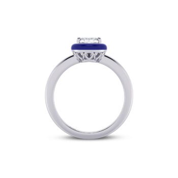 Cobalt 1 ct Pear Ring