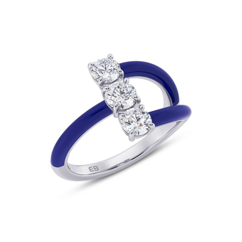 Cobalt Trio Ring