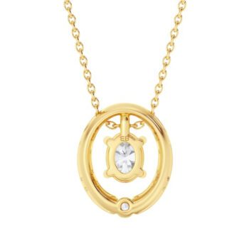 Oval Caress Diamond Pendant