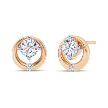 Round Caress Diamond Earring