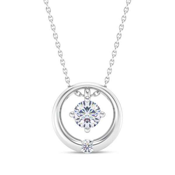 Round Caress Diamond Pendant