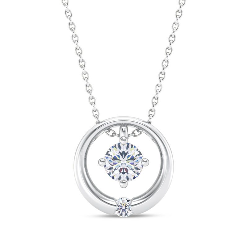 Round Caress Diamond Pendant