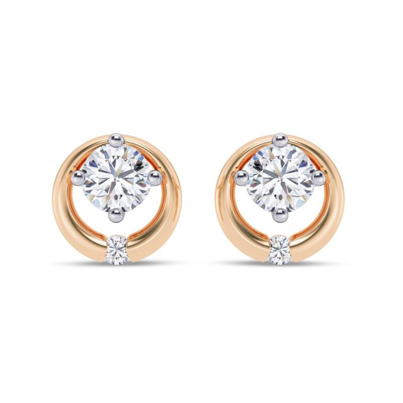 Round Caress Diamond Earring