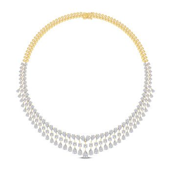 Pretty Plume Diamond Necklace