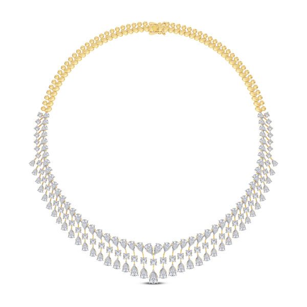 Pretty Plume Diamond Necklace