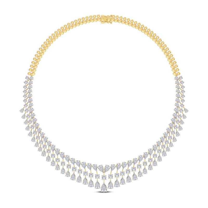 Pretty Plume Diamond Necklace