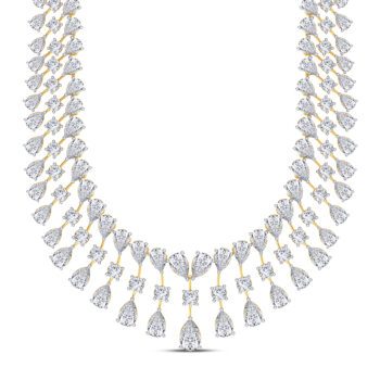 Pretty Plume Diamond Necklace