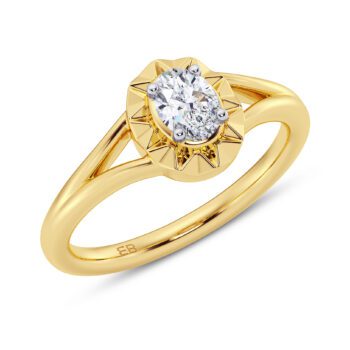 Lucent Oval Diamond Ring