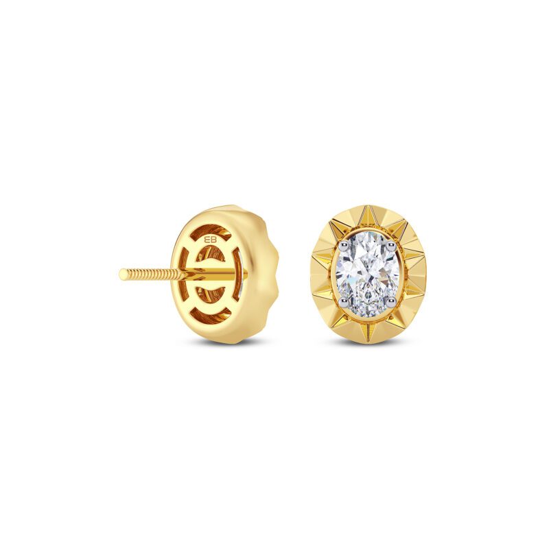 Lucent Oval Diamond Earring