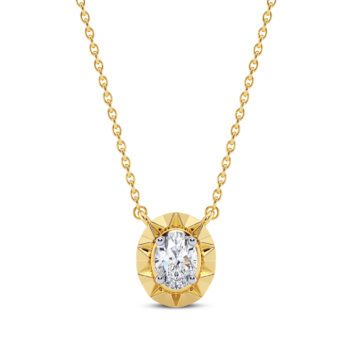 Lucent Oval Diamond Pendant