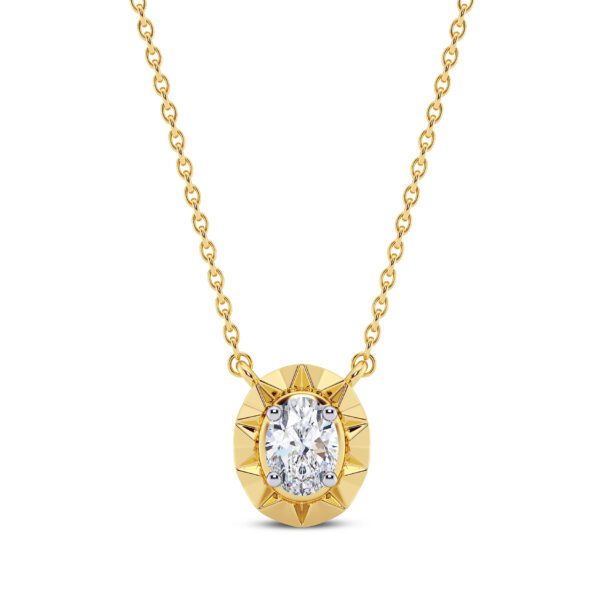 Lucent Oval Diamond Pendant