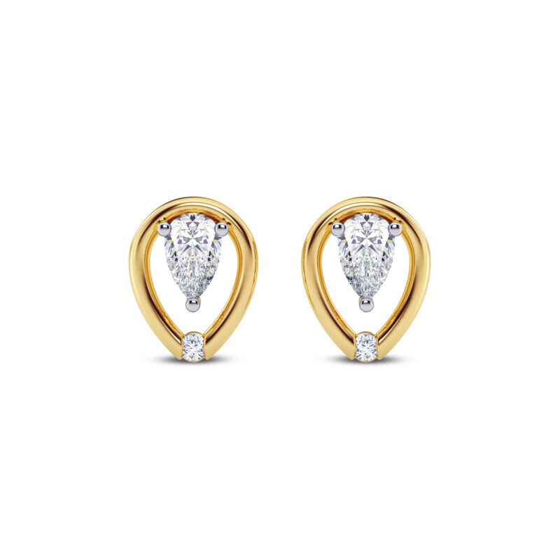 Pear Caress Diamond Earring